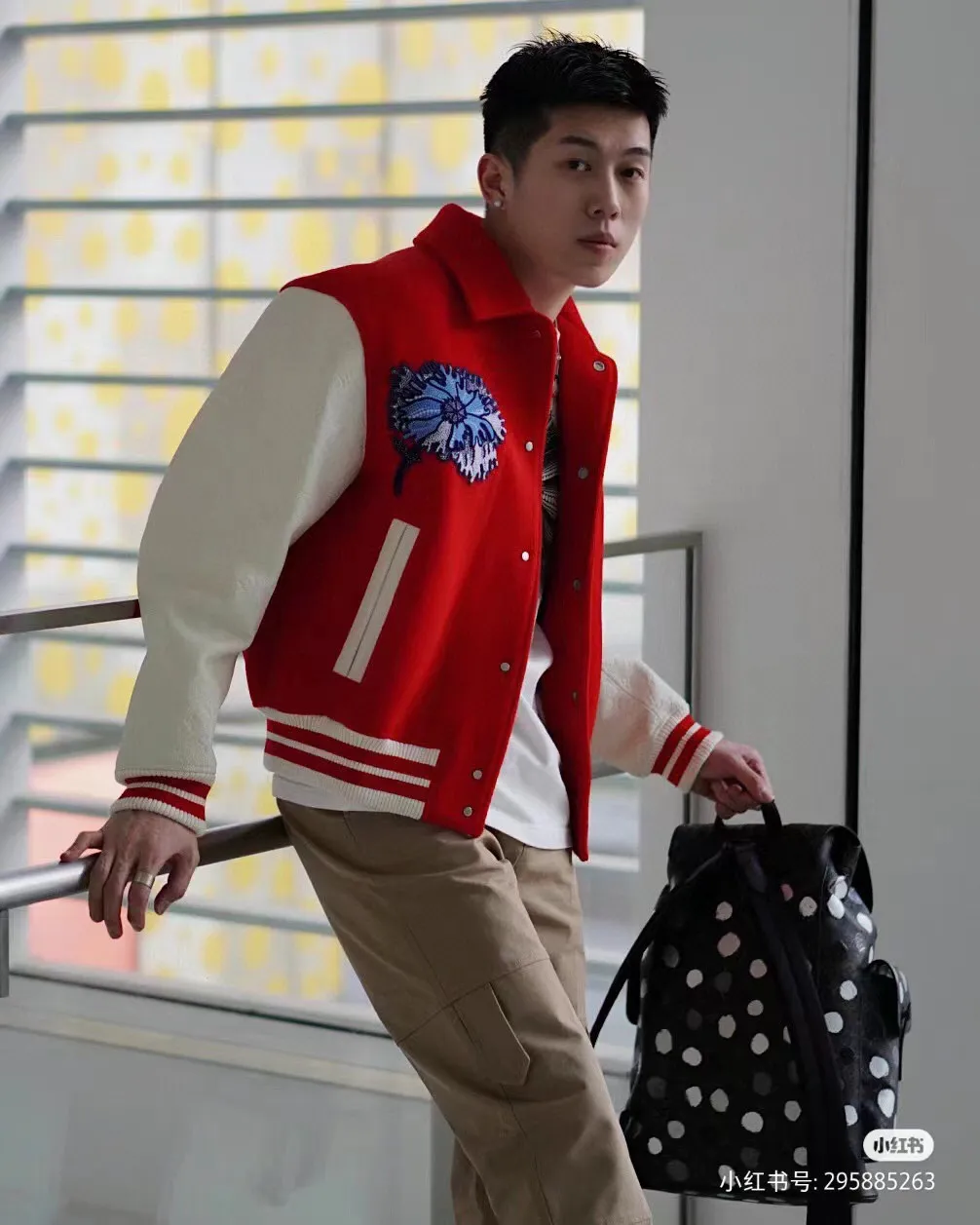 Louis Vuitton 23ss Back Embroidered Floral Baseball Jersey
